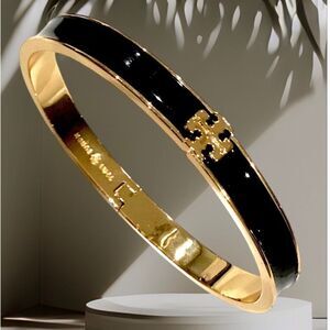 Tory Burch Black and Gold Bangle